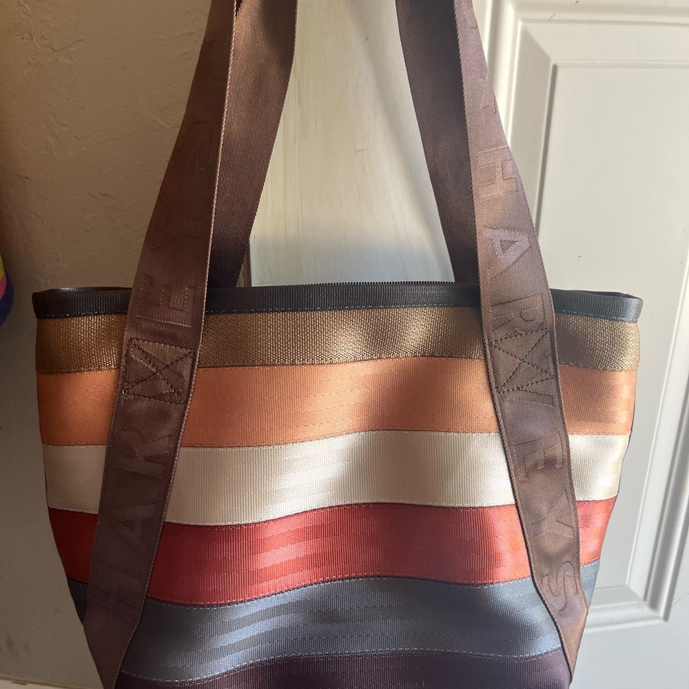 Harveys Brown and Cream Tote Bag with Sturdy Straps
